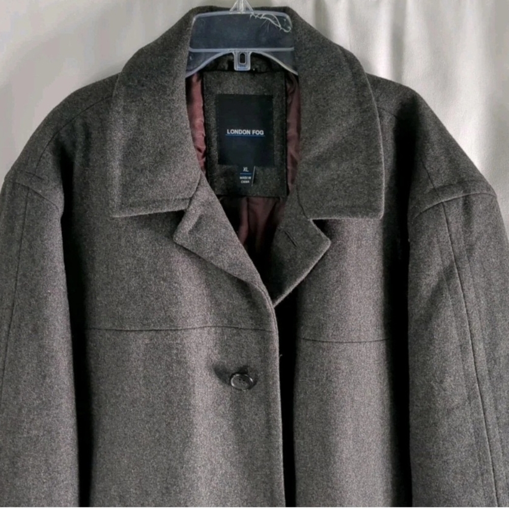 London Fog Dark Gray Wool Coat